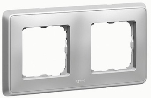 Рамка горизонтальная Legrand Cariva 2-м. алюминий фото Рамка горизонтальная Legrand Cariva 2-м. алюминий картинка